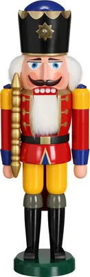 Produktbild von Seiffener Volkskunst Nussknacker König 39 cm rot original Handarbeit 11201/1