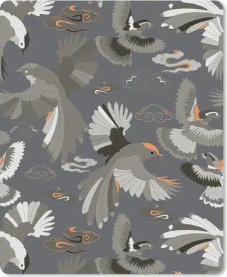 Produktbild von MuchoWow® Mauspad Mousepad Vogel - Muster - Wolken 30x40 cm - Mousepads - Maus Mat - Pad - Mausunterlage - Mausmatten
