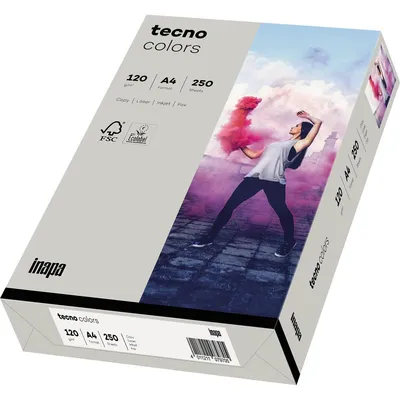 Produktbild von tecno Kopierpapier colors grau DIN A4 120 g/qm 250 Blatt