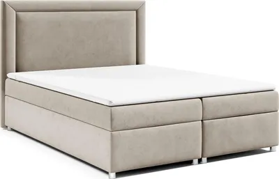Produktbild von Best for Home Boxspringbett mit Bettkasten Trinity K-3 Bonellfederkern inkl. Topper, mit Lieferung 200x200-Beige