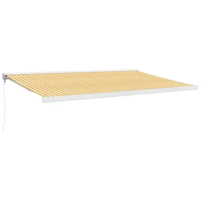 Obrázok produktu pre vidaXL Markíza žltá a biela 5x3 m látka a hliník