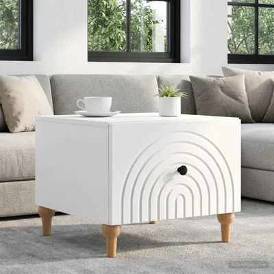 Productafbeelding van Maison Exclusive - Salontafel, hoogglans wit, 49 x 50 x 40 cm, houtvezel