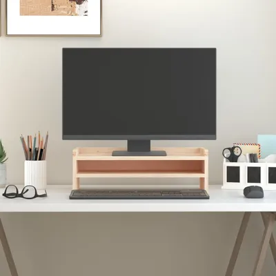 Produktbild von "im Sonderangebot"Bildschirmständer/Monitorständer - Modernes Notebookständer - 50x24x16cm Massivholz Kiefer NEU931835 - Computertische