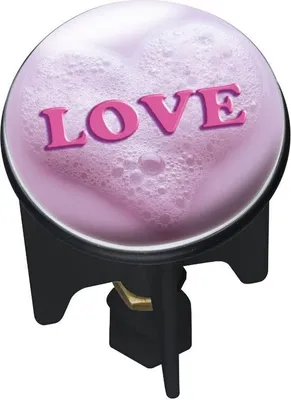 Produktbild von WENKO 20720100 Waschbeckenstöpsel Pluggy® Love - Abfluss-Stopfen, für alle handelsüblichen Abflüsse, Kunststoff, 3.9 x 6.5 x 3.9 cm, Mehrfarbig