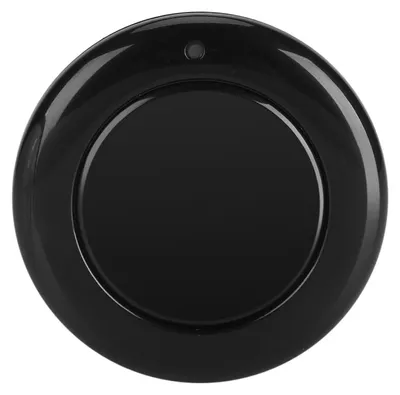 Zdjęcie produktu dla Bezprzewodowy pilot RF EV1527 433 MHz, okrągły nadajnik z 1 przyciskiem, regulacja, do montażu na ścianie, czarny