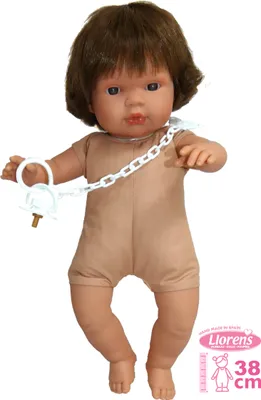 Image de Llorens 385L LOLA - poupée réaliste avec sons et corps en tissu doux - 38 cm
