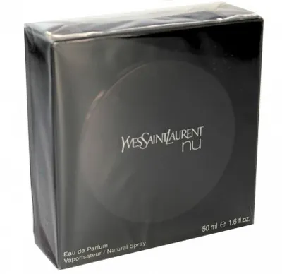 A product box for Yves Saint Laurent NU Eau de Parfum.