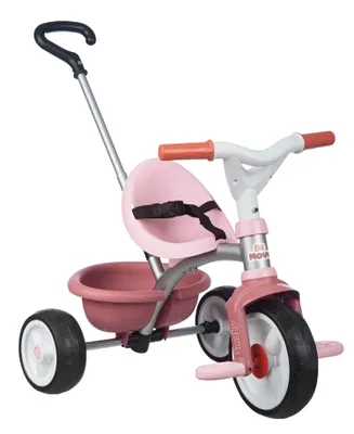 Immagine prodotto di Smoby, triciclo Be Move rosa, triciclo per bambini con maniglia di spinta, sedile con cintura di sicurezza, adatto a bambini dai 15 mesi in su