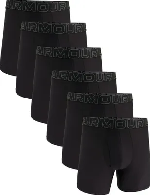 Produktbild von UNDER ARMOUR Herren Boxershorts, 6er Pack - Performance Tech Mesh Boxer Briefs Solid 6 in, Stretch, einfarbig Schwarz L
