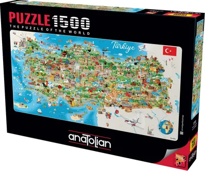 Produktbild von ANATOLISCHES Panoramapuzzle Karte der Trkei 1500 Teile