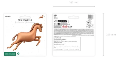Image de Ballon en plastique cheval, marron, 125 x 100 cm