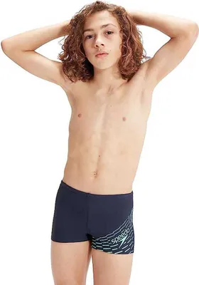 Productafbeelding van Speedo Medley Logo zwemshort, boxer model, meerkleurig, voor jongens, maat 5-6 jaar, meerkleurig