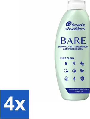 Produktbild von Head & Shoulders Shampoo Bare Pure Clean – Antischuppen 4x400 ml - Vorteilspack