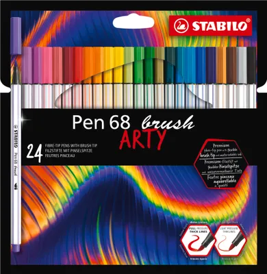 Produktbild von STABILO Filzstifte Pen 68 brush ARTY 24 Stück Kartonetui