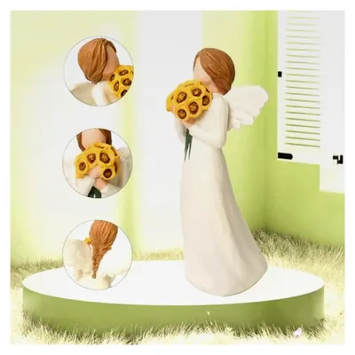 Produktbild von Geschenke für Frauen, Engel Statue, Figuren mit Sonnenblumen für Thanksgiving, Muttertag oder Geburtstag