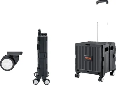 Immagine prodotto di Carrello multiuso, design pieghevole portatile, struttura resistente, 4 ruote 110 lbs