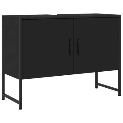 Obrázok produktu pre vidaXL Vanity Unit Black 80x33x60 cm Drevo Materiál