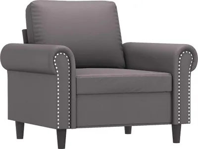 Produktbild von vidaXL Sessel Grau 60 cm Kunstleder