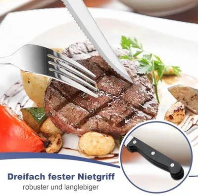 Obrázek produktu pro Nerezové příbory pro 12 osob – 72dílná sada včetně steakových nožů – lze mýt v myčce