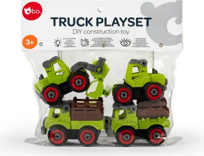 Produktbild von DIY-Bauspielzeugset für landwirtschaftliche Lastwagen zum kreativen Spielen