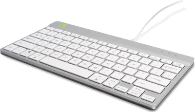 Produktbild von R-Go Tastatur Compact Break US-Layout verkabelt weiß