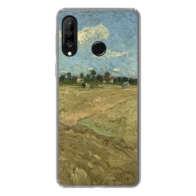 Produktbild von MuchoWow® Handyhülle Schutzhülle Hülle für Huawei P30 Lite Gepflügte Felder - Vincent van Gogh Silikon Softcase Handy Hülle - Handyhülle
