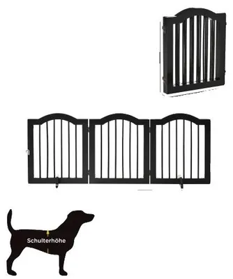 Produktbild von Hundeschutzgitter, Verstellbares Design, Robuste Unterstützung, schwarz