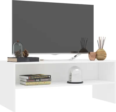 Produktbild von "Winterschlussverkauf "TV-Schrank Industriestil - CLORIS - Fernsehenschrank - Weiß 100x40x40 cm Holzwerkstoff - NeuMöbel5597332