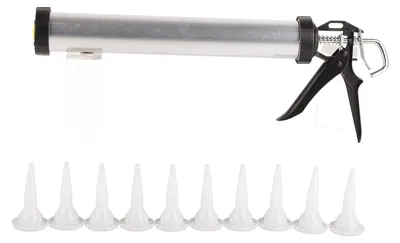 Kartuschenpistole 600ml Aluminium mit 10 Düsen