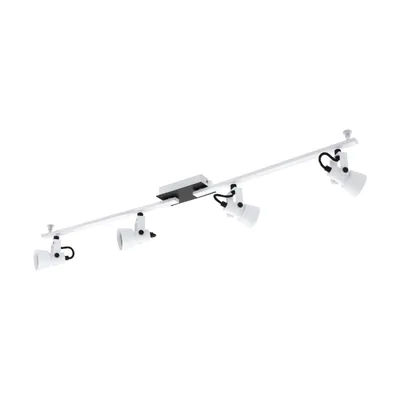 Produktbild von EGLO 97374, Strahler Oberflächenbeleuchtung, GU10, 4 Glühbirne(n), LED, 400 lm, Schwarz, Weiß