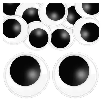 Produktbild von 20 Stück Selbstklebende Wackelaugen, 50mm Große Kulleraugen für Bastelarbeiten