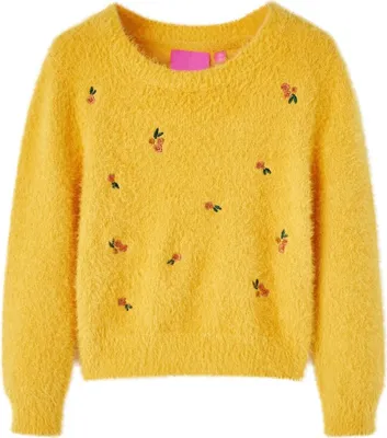 Produktbild von Kinderpullover Gestrickt Ocker 140