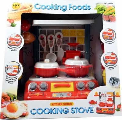 Produktbild von Kinderküche Spielküche mit Herd Backofen Töpfen & Zubehör Realistisches Rollenspielzeug