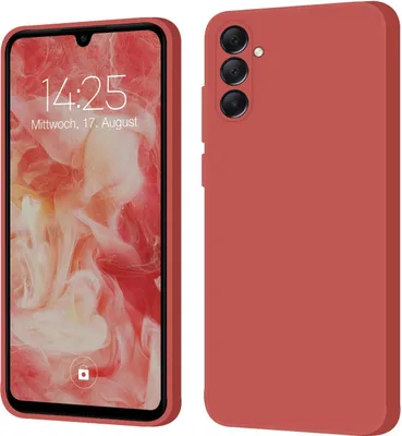 Produktbild von Hülle für Samsung Galaxy A25 5G Case Cover Bumper Silikon Softgrip Schutzhülle Farbe: Rot