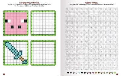 Produktbild von Pixel-Malbuch für Minecrafter - Noch mehr Monster - 70 Pixel-Ausmalbilder aus der Minecraft-Welt