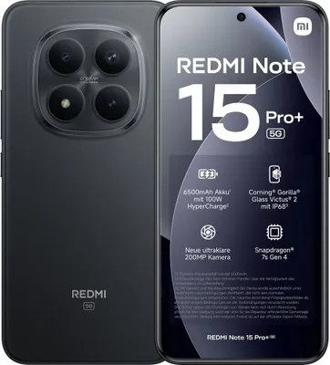 Immagine prodotto di Xiaomi Redmi Note 15 Pro+ 5G 17,4 cm (6.83") 12 GB 512 GB 6500 mAh Nero
