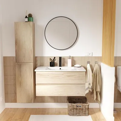 Image de Ensemble meuble simple vasque SORRENTO 80cm
