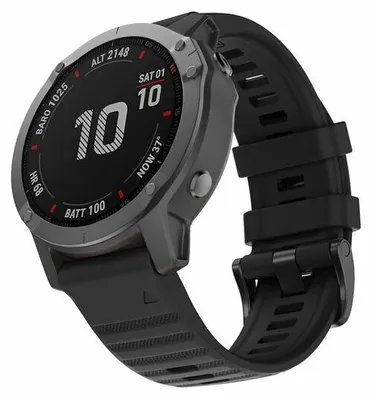 Produktbild von By Qubix Silikonarmband - Schwarz - passend für Garmin Forerunner 745 / 935 / 945 / 955 / 965