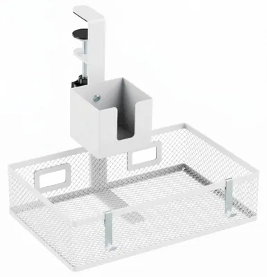 Produktbild von Drehbarer Kabelorganizer unter dem Schreibtisch Spacetronik SPB137W 3-in-1 mattweiß