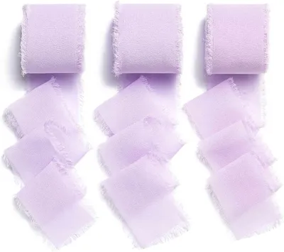 Productafbeelding van Cadeaulint lint bruiloft stoffen linten om te knutselen - Decoratielint bruiloft lila