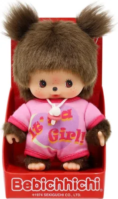 Obrázek produktu pro Bebichhichi | Girl Baby | It's a Girl | 13 cm | Panenka Monchhichi