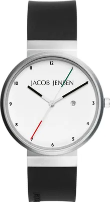 Jacob Jensen 646 Herrenuhr Titan Quarz Schwarz/Weiß 1