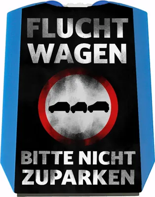 Produktbild von Fluchtwagen - Bitte nicht zuparken Parkscheibe mit 2 Einkaufswagenchips