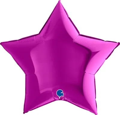 Produktbild von 36"/Ø91cm Folienballon Uni Stern | Lila
