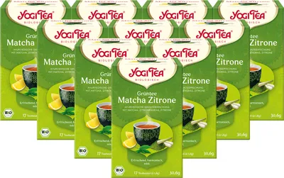 Produktbild von 10x  YOGI TEA Grüntee Matcha Zitrone | 10x30,6g