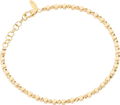 Produktbild von 585er Gelbgold Armband Ankerkette mit diamantierten Elementen