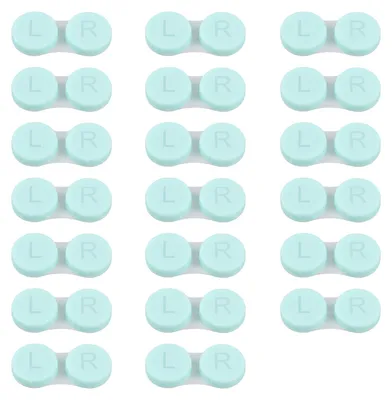 Imagen del producto de Estuches para lentes de contacto, paquete de 20 unidades, caja de viaje portátil, a prueba de fugas, ideal para familias y viajeros