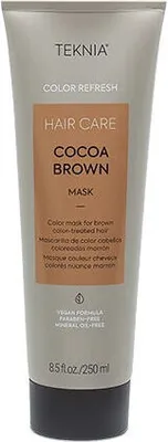 Immagine prodotto di Lakmé Teknia Color Refresh Cocoa Brown Mask maschera nutriente con pigmenti colorati per capelli castani 250 ml
