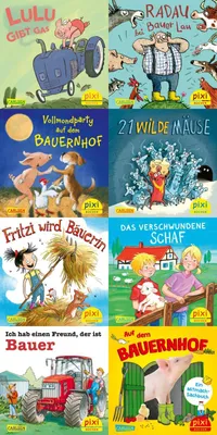 Produktbild von Pixi-Bundle 8er Serie 253: Pixis Abenteuer auf dem Bauernhof (8x1 Exemplar)