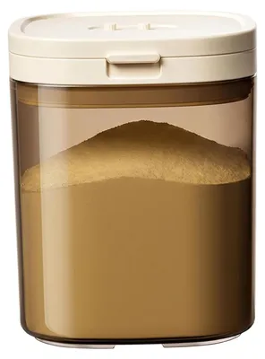 Produktbild von Baby-Flaschenzubehör 1200 ml, Luftdichter Flip-Top-Behälter Für Milchpulver, Mit Datumsdrehring Und 5-g-Magnetlöffel